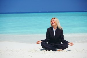 Businesswoman on Beach