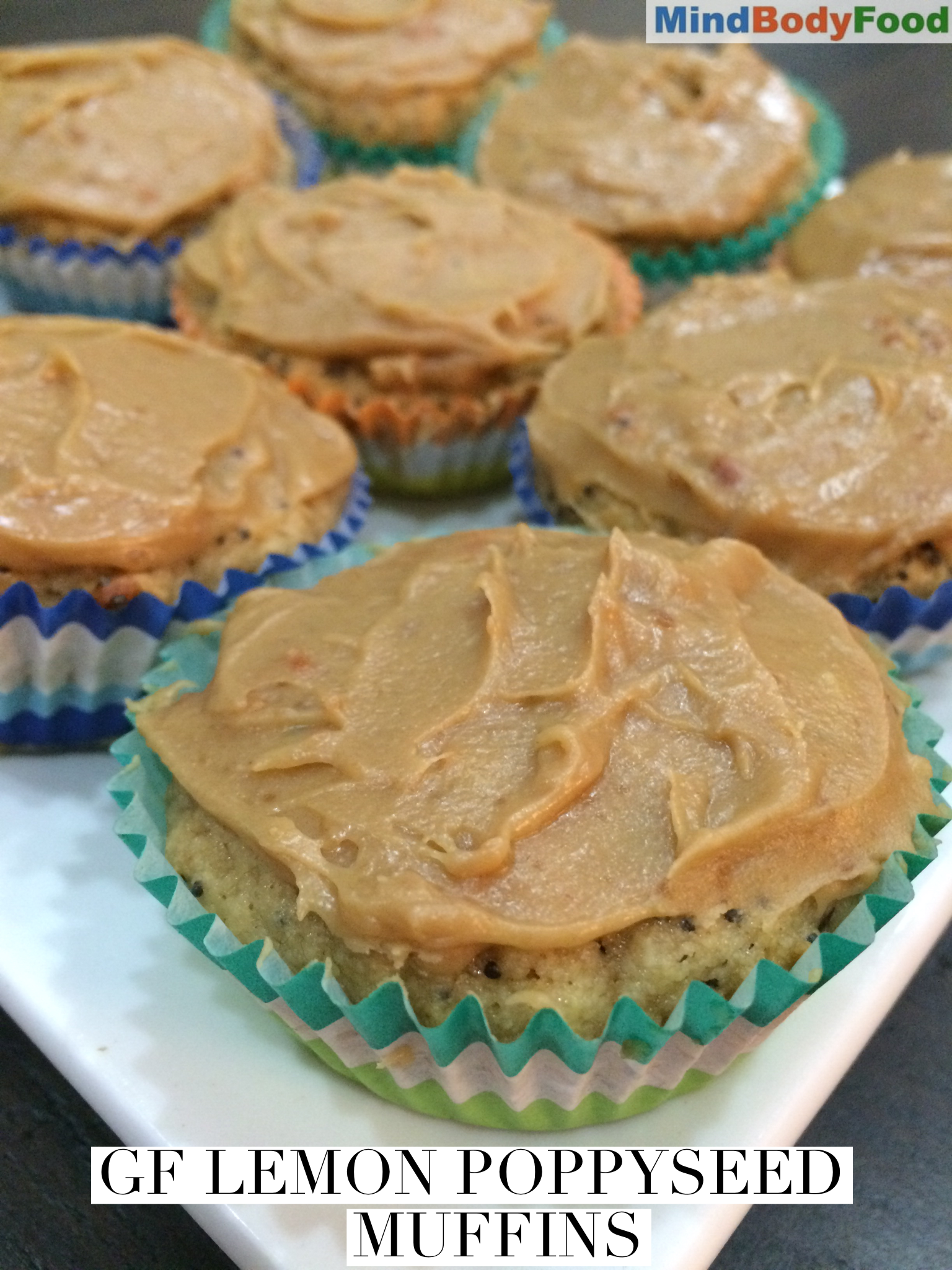 Healthy GF Orange Poppyseed Muffins with Sweet Caramel Frosting – Viki