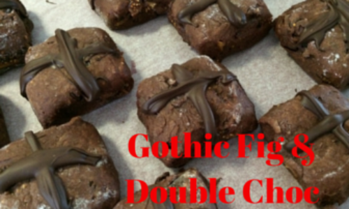 Fig & Double Choc Healthy Hot Cross Buns