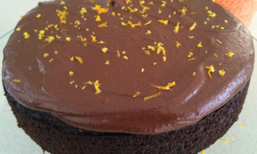Chocolate JAFFA Cake with Choc Orange Ganache